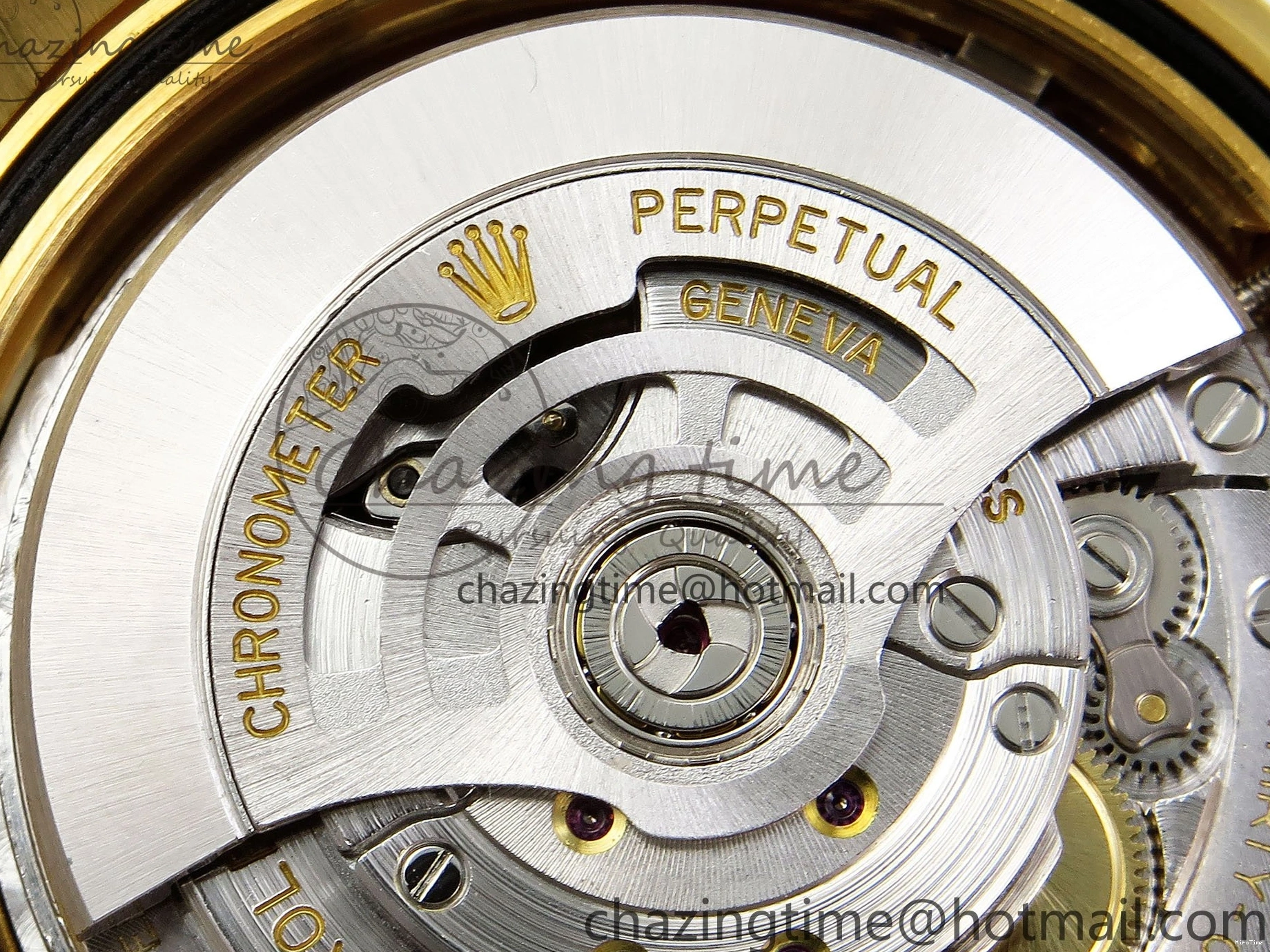 MiroTime 0105 WrinkleFree DayDate 40 228238 ARF 904L Steel YG Crystal Diamonds Bezel on President Bracelet VR 1550